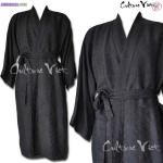 Peignoir kimono en soie motifs exotique - Miniature