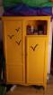 Armoire et 2 chevets jaunes - Miniature