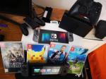 Nintendo switch + jeux + manette filaire officielle - Miniature