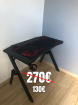 Bureau gaming alpha omega players noir et rouge - Miniature