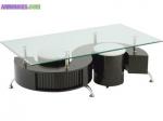 Table basse + 2 poufs - Miniature