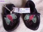 Chaussons cuir popolini papil -6/12 mois- stepreg- - Miniature