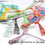 Pack libellules bambou flottante laqué - Miniature