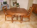 Table avec 2 rallonges + 4 chaises - Miniature